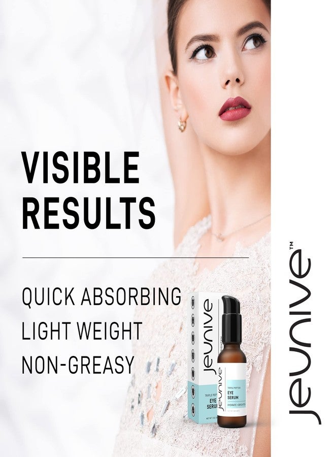 Jeunive Deep Hydration Refreshing Triple Peptides Daily Eye Correction Serum | 48Hr Hydrating Delicate Eye Skin Area to Reduce Dark Circles, Puffiness, Fine Lines and Wrinkles, 1 oz (28g) - Image 4